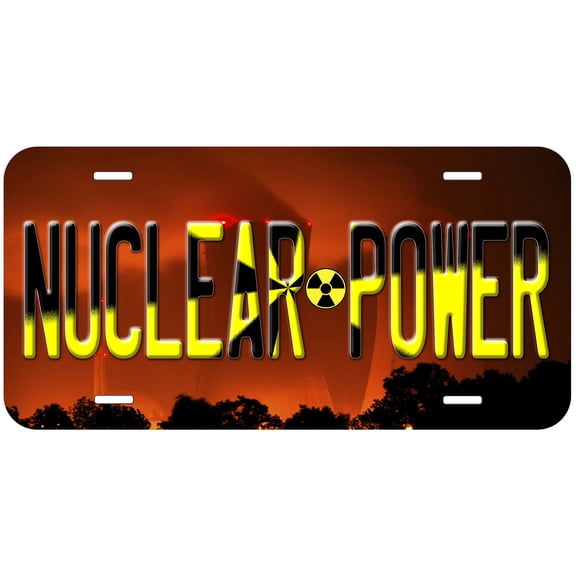 Nuclear Power Novelty Car Auto License Plate