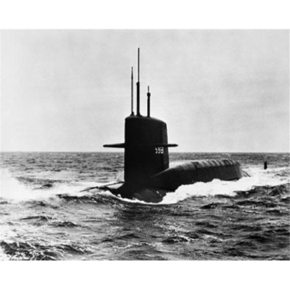 Nuclear Powered Submarine in The Sea USS George Washington Carver - 24 x 36 - Large