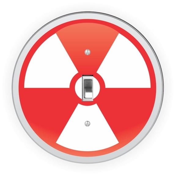 Nuclear Symbol Design - Round Light Switch Plate Cover - Single Toggle