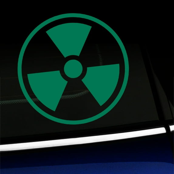 Nuclear Symbol - Vinyl Decal - Choose Color - [GREEN]