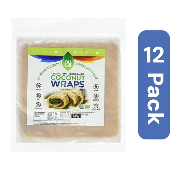 Nuco 2.47 oz Wrap Coconut Organic - Pack of 12