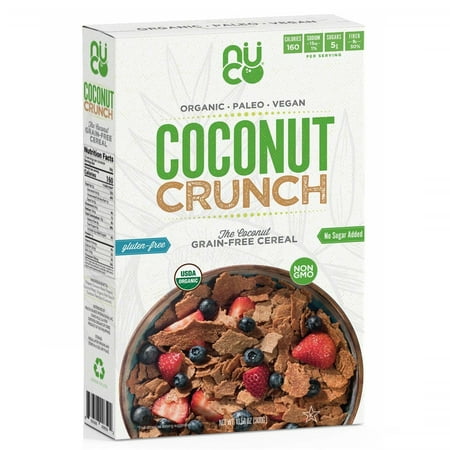 NUCO Certified ORGANIC Grain and Gluten Free Coconut Crunch Cereal, 1 Box, 10.58 OZ