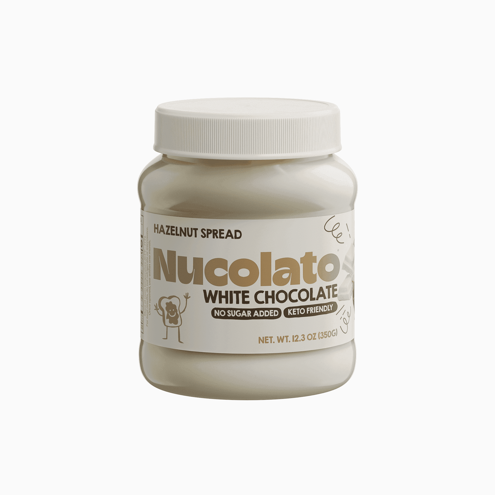 Nucolato White Chocolate Spread 12.3 oz 350 g Keto Friendly No