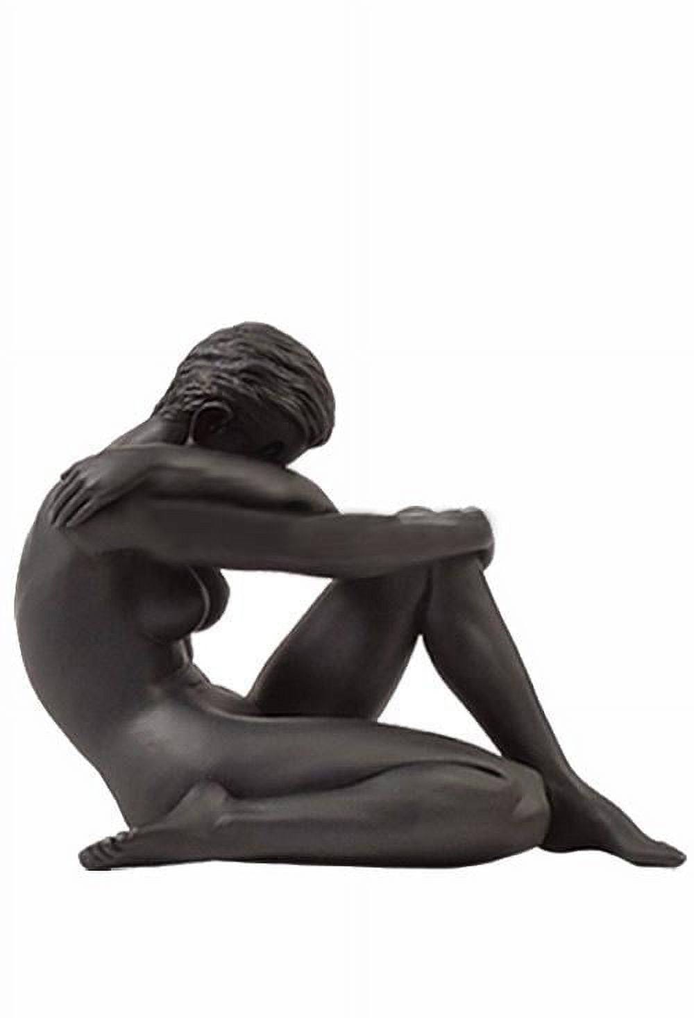 Nude Female - (Black) - Artistic Nudes Poly-stone Sculpture by