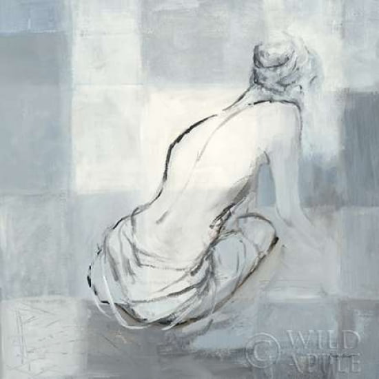 Nude Figure Study on Gray I Canvas Art - Dusty Knight (24 x 24)
