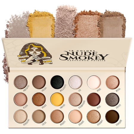 Nude Naked Eyeshadow Makeup Palette 18 Shade - Natural Brown Soft Makeup Looking,High Pigment Matte Shimmer Eyeshadows Pallet,Waterproof & Blendable & Long Lasting Eye Shadow, Elegant Eyes Makeup