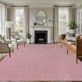 thumbnail image 1 of Nude Pink 8x10 Area Rugs, Farmhouse Burlap Solid Pink Color Modern Linen Texture Non-Skid Rubber Backing Large Rectangle Rugs - Living Room Bedroom Home Office, Indoor Floor Mat Carpets Washable Rug, 1 of 9