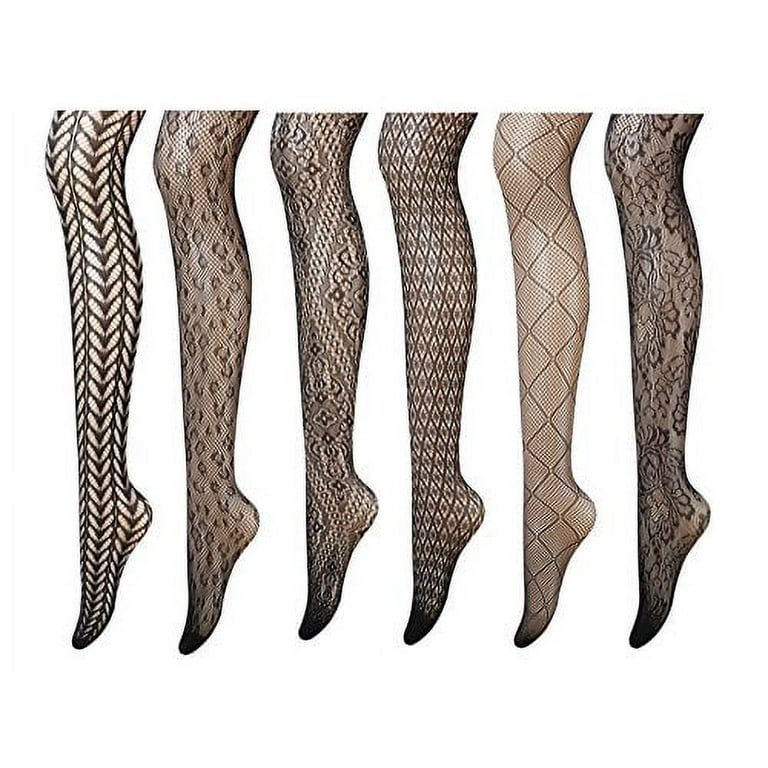 Nude Rhinestone Fishnet Tights Nylon Stockings Pattern Tights Pantyhose Plus Size For Women 6 Pack Fits Height 5 to 5 10 Fits Weight 100 to 180lbs. Walmart