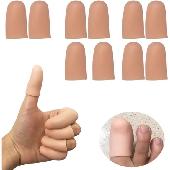 Nude Silicone Gel Finger Protectors Flexible Soft Finger Caps Comfortable.