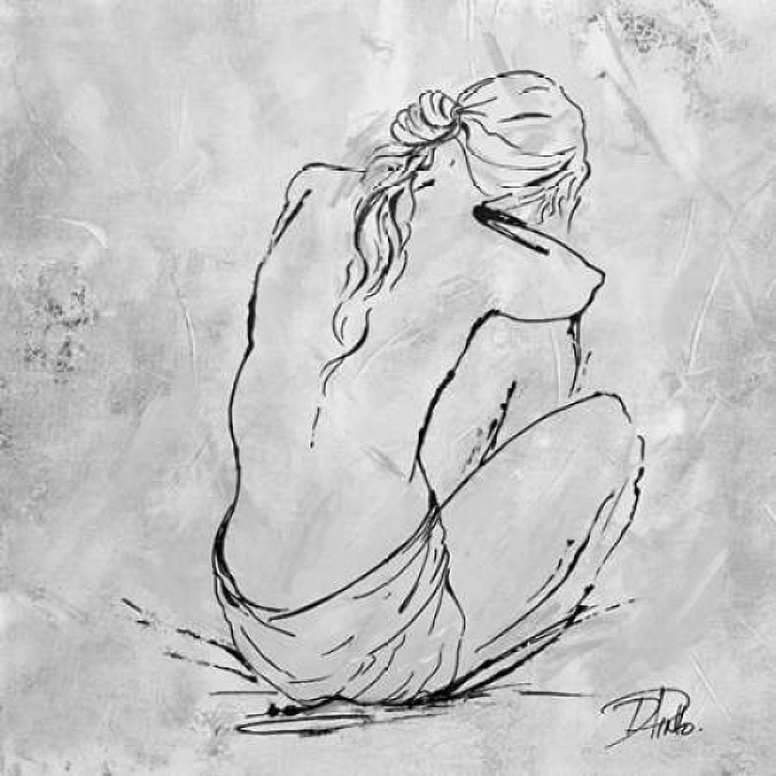 Nude Sketch I Canvas Art - Patricia Pinto (24 x 24)