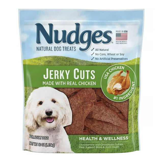 Nudges USA Chicken Jerky Cuts Natural Dog Treats, 40 oz