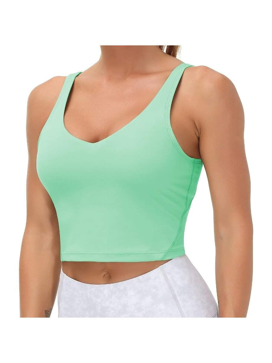 Nudist Sports Bra Longline Wirefree Padded with Medium Support For Women 