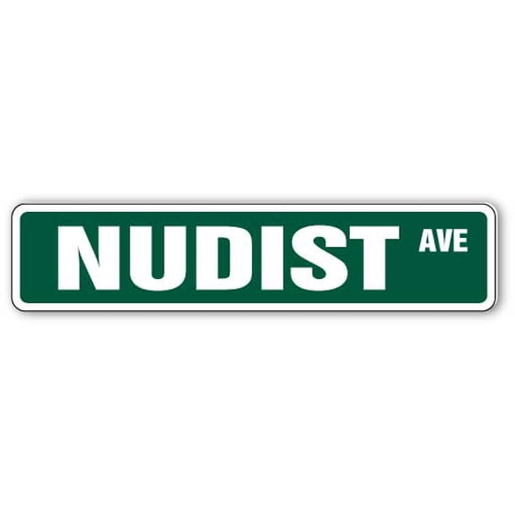 Nudist Street [3 Pack] of Vinyl Decal Stickers | Indoor/Outdoor | Funny decoration for Laptop, Car, Garage , Bedroom, Offices | SignMission