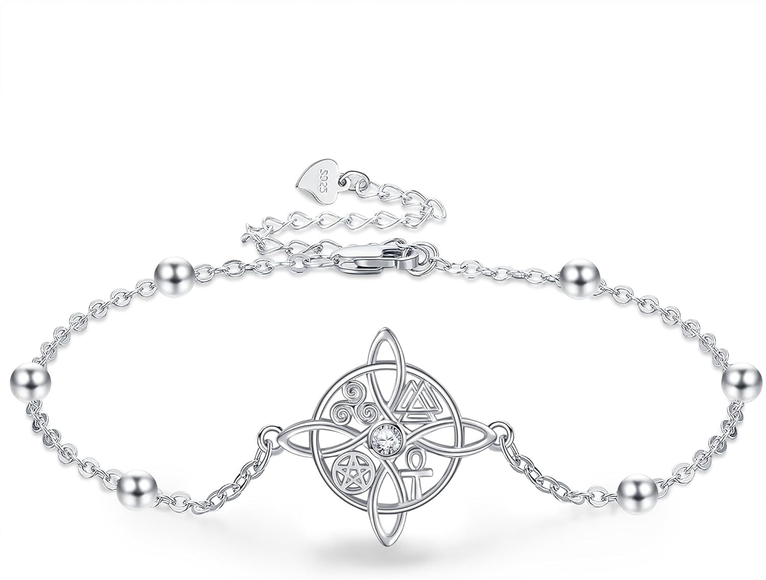 Nudo de Bruja Plata 925 Original Witches Knot Anklet Sterling Silver Witch Foot Jewelry Witchy Gifts for Women