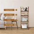 thumbnail image 1 of Nuegear TM57740 Folding 4-Tier Ladder Wood Plant Shelf, Brown, 1 of 1