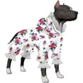 thumbnail image 1 of Nuegear TM57966 Easy Wearing Dog Pajamas with Fashion Reflective Strap Rose Bouquet, Ivory & Pink - 2XL, 1 of 1