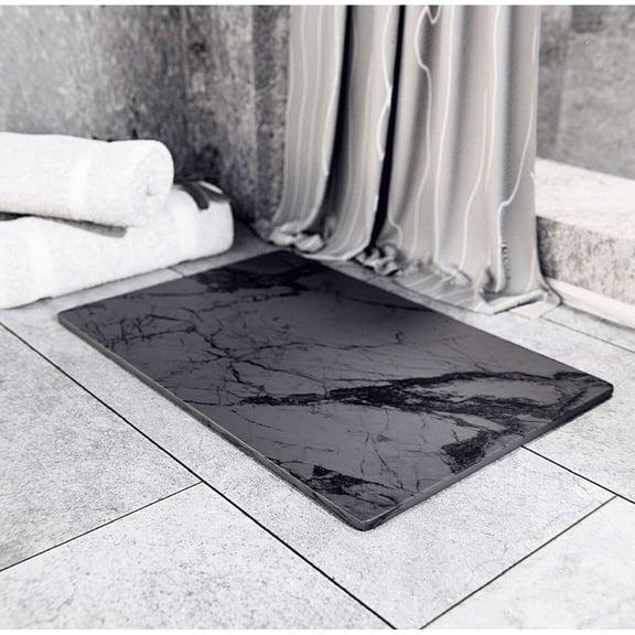 Nuelux Home Bath Stone Mat for Shower Diatomaceous Earth Bath Mat Stone Non-Slip Bath Mats for Bathroom Fast Drying Bath Mat Absorbent Diatomaceous Earth Bath Stone Mat Shower Mat Stone