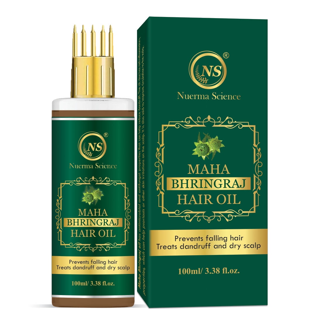 Nuerma Science Maha Bhringraj Hair Oil (For Hair Care Therapy) (Pack of 1, 100 ML Each) Hair Oil