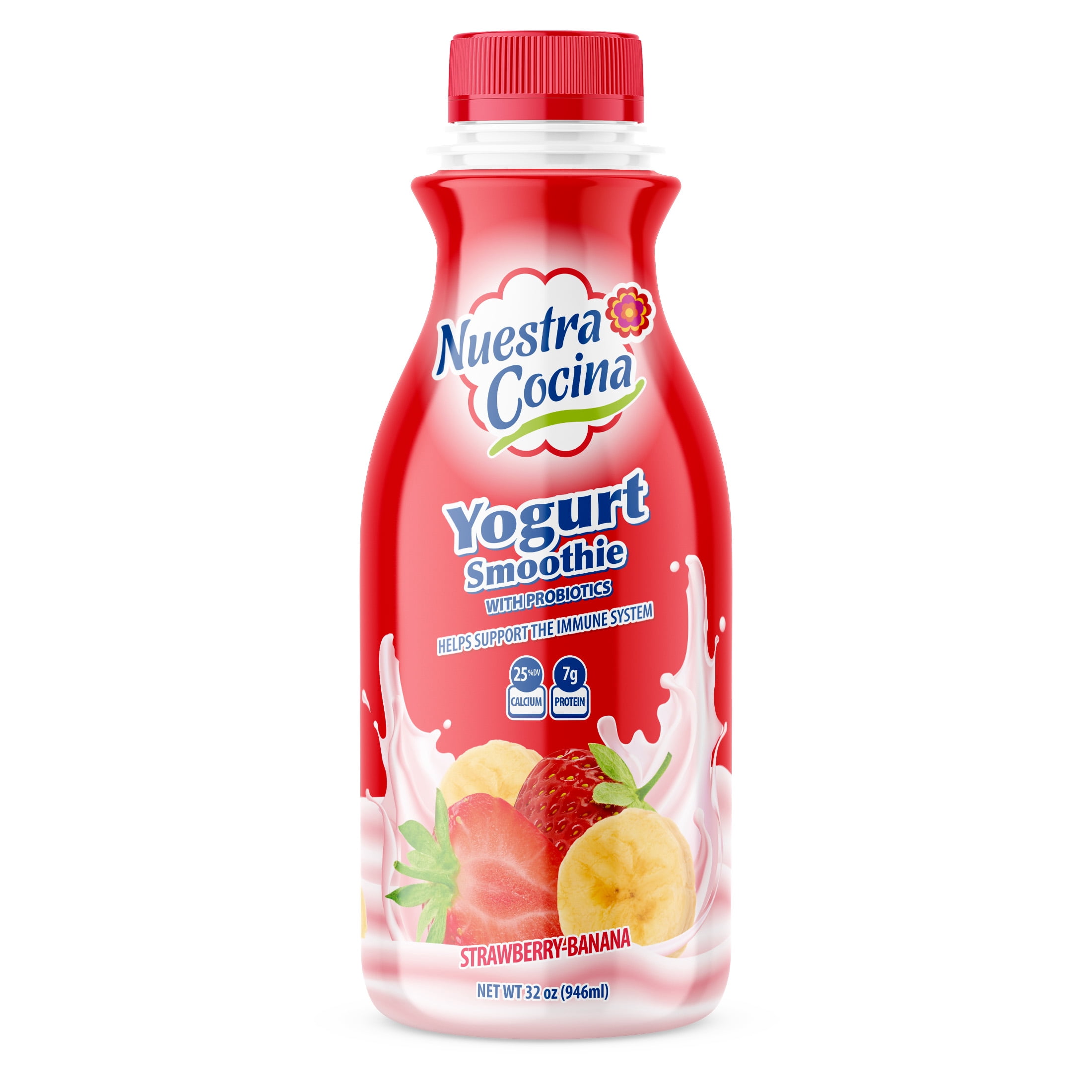 Nuestra Cocina Yogurt Smoothie Strawberry/Banana 32 oz