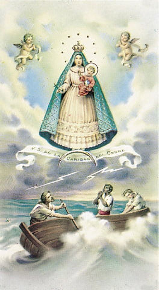 Nuestra Senora Caridad Del Cobre Paper Catholic Prayer Holy Card with Blank  Back, Pack of 100