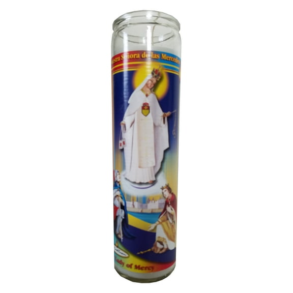 Nuestra Senora de las Mercedes (Our Lady of Mercy) Pillar Devotional Candle
