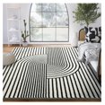 Nuevo Collection Area Rug - -Century Black and White Arch Knot Design ...
