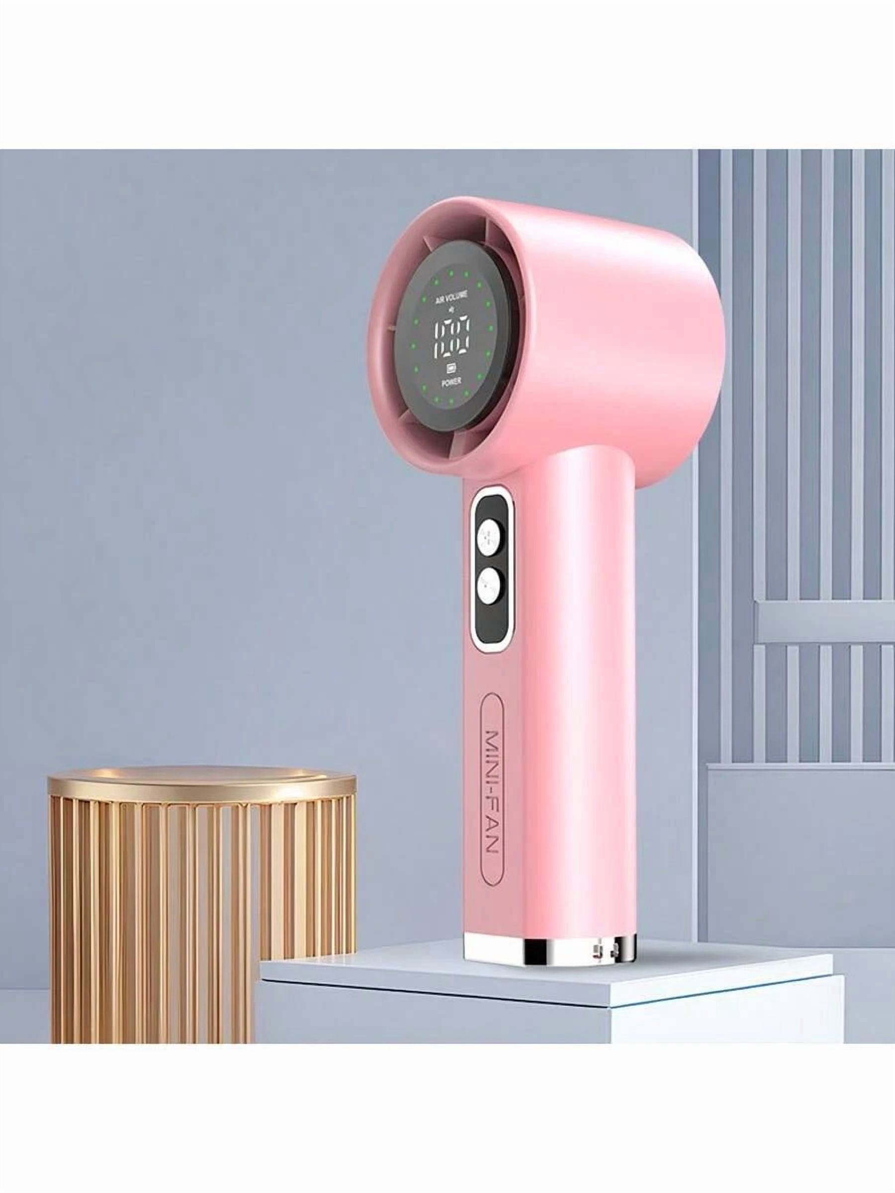 Nuevo ventilador portátil sin aspas: miniventilador personal ajustable y recargable con pantalla LED, motor turbo de alta velocidad, carga USB y diseño ergonómico para viajes y uso al aire libre.