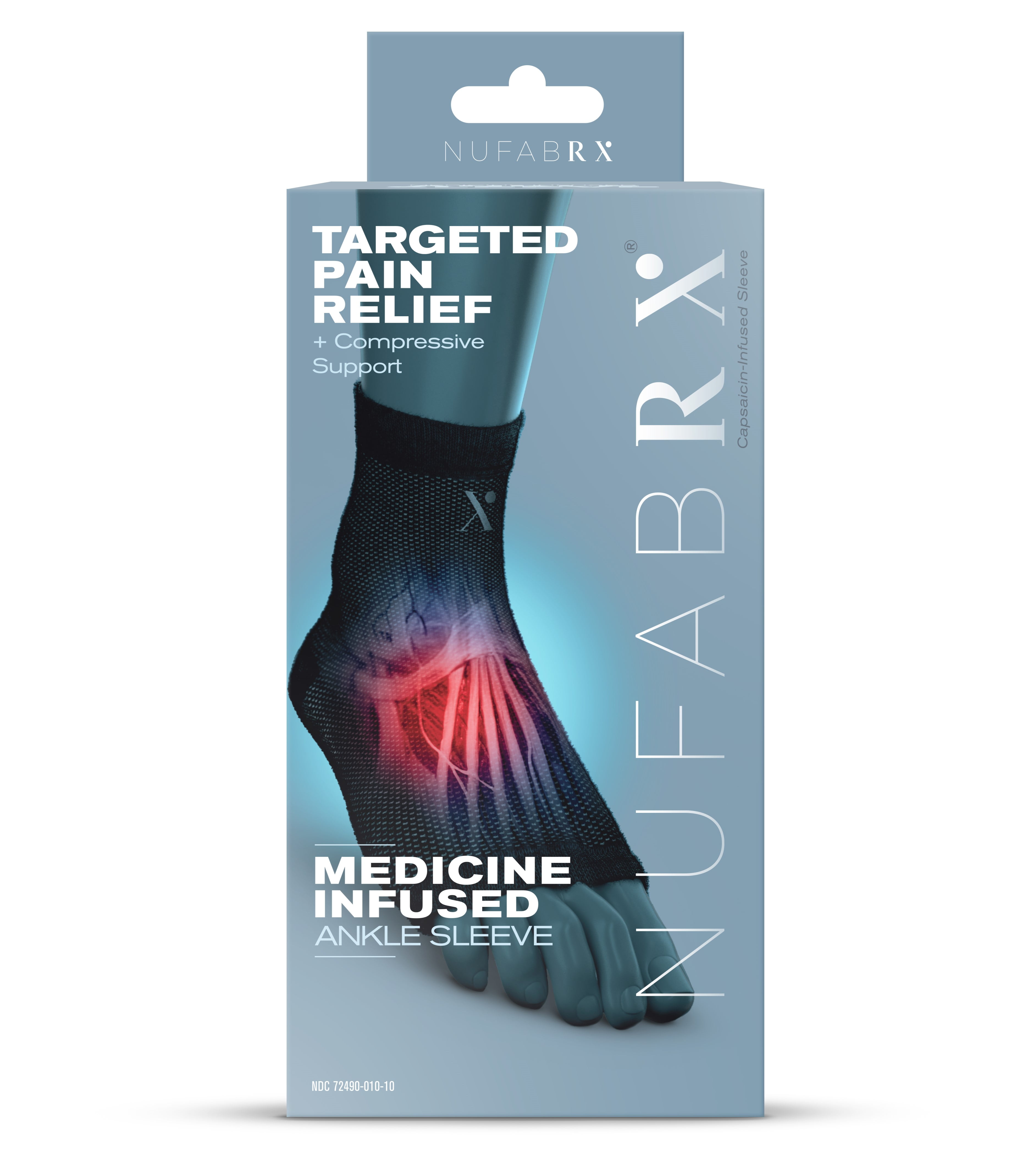 Nufabrx Pain Relieving Ankle Compression Socks for Men and Women