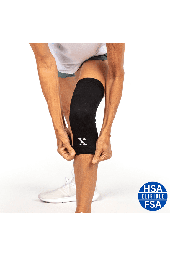Pain Relieving Knee Compression Sleeve for Men and Women, Knee Brace for Knee Pain | 17-21.5 inches Knee and Leg Fit