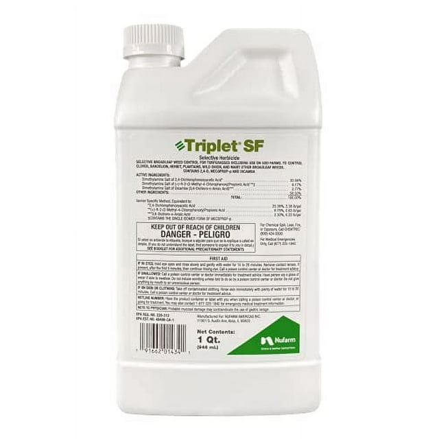 Nufarm Triplet SF Selective Herbicide, PostEmergent Broadleaf
