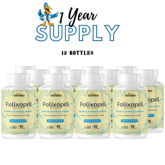 Folixopril- Hair Support- 12 Bottles- 720 Capsules