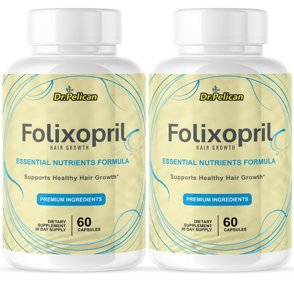 Folixopril- Hair Support- 2 Bottles- 120 Capsules