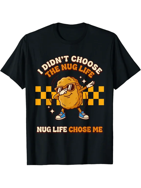 Nug Life Dabbing Dance Groovy Chicken Nugget T-Shirt Size S-5XL