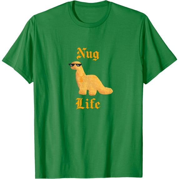 Nug Life Dino Nuggs Dino Chicken Nuggets Dinosaur Nugget Unisex T-Shirt for Men Women Kids Toddler,Irish Green Color,Size YS
