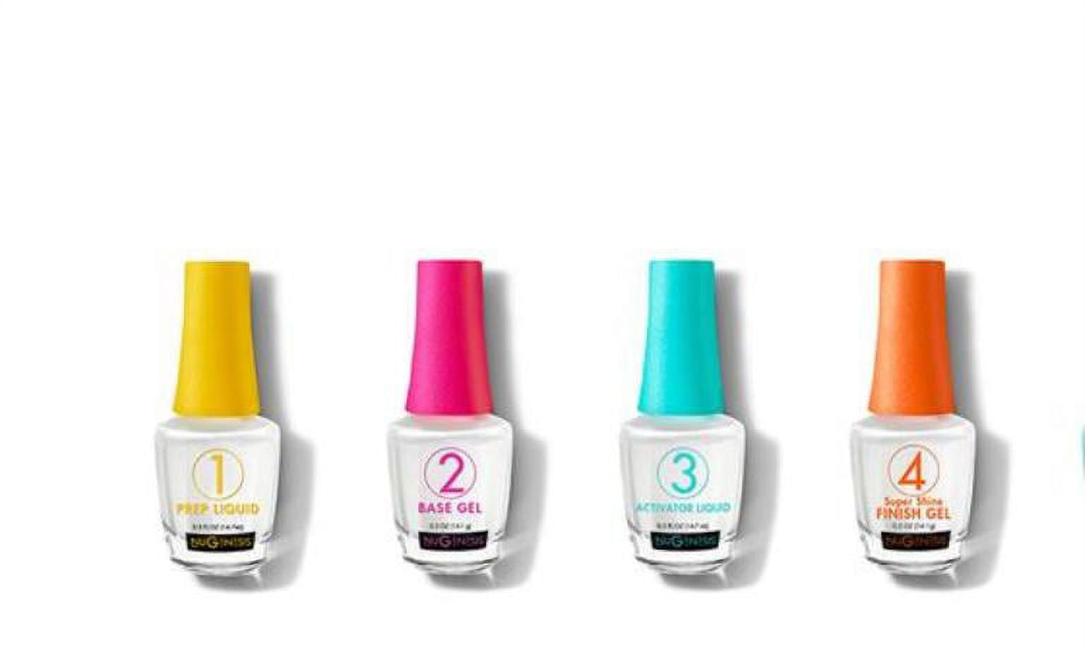 Nugenesis Liquid Dipping System (Set of 4) -  Base Coat, Activator, Finish Gel and Prep