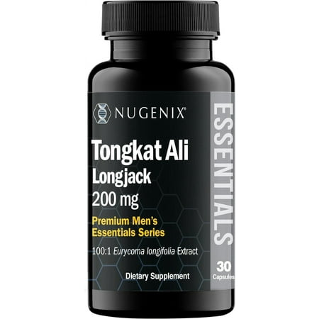 Nugenix Essentials Tongkat Ali for Men, Support for Men's Health, Longjack Eurycoma Longifolia Extract, 30ct