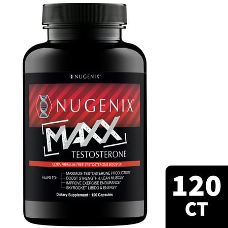 Nugenix Maxx - Maximum Total Testosterone Boosting Formula for Men, 120 Count