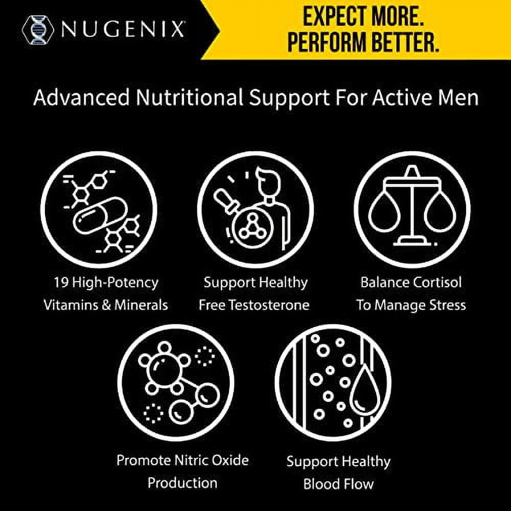 Nugenix Men's Daily Testosterone Multivitamin 19 Vitamins and