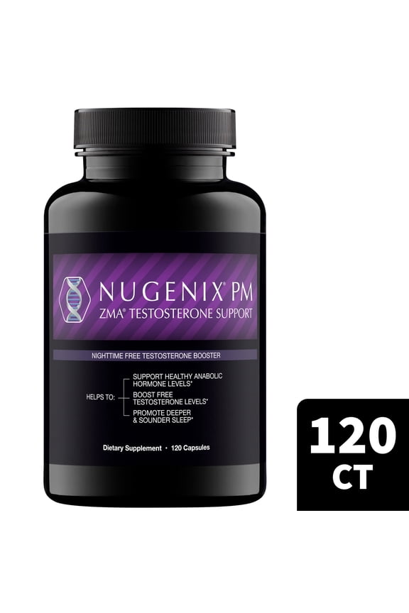 PM ZMA - Nighttime Free Testosterone Booster and Sleep Support, 120 Count