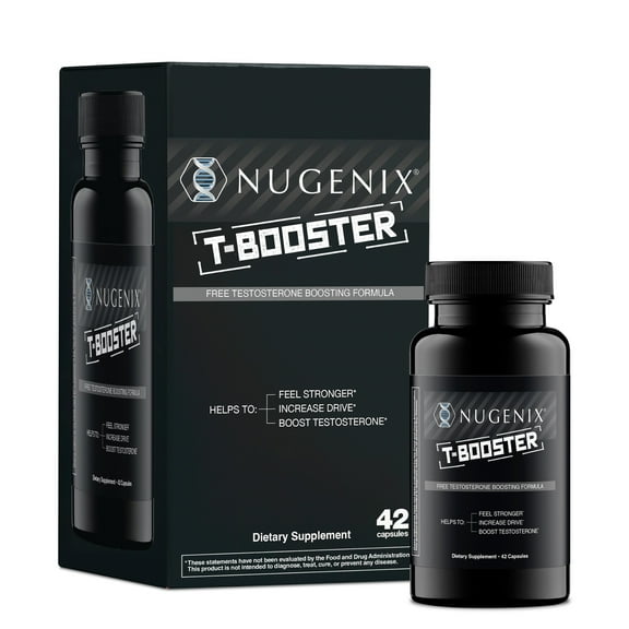 Nugenix T-Booster Free Testosterone Booster for Men, Hormone Supplement, 42 Capsules, 14 Day Supply