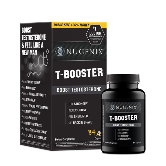 Nugenix T Boost Free Testosterone Booster for Men, Hormone Supplement, 84 Count