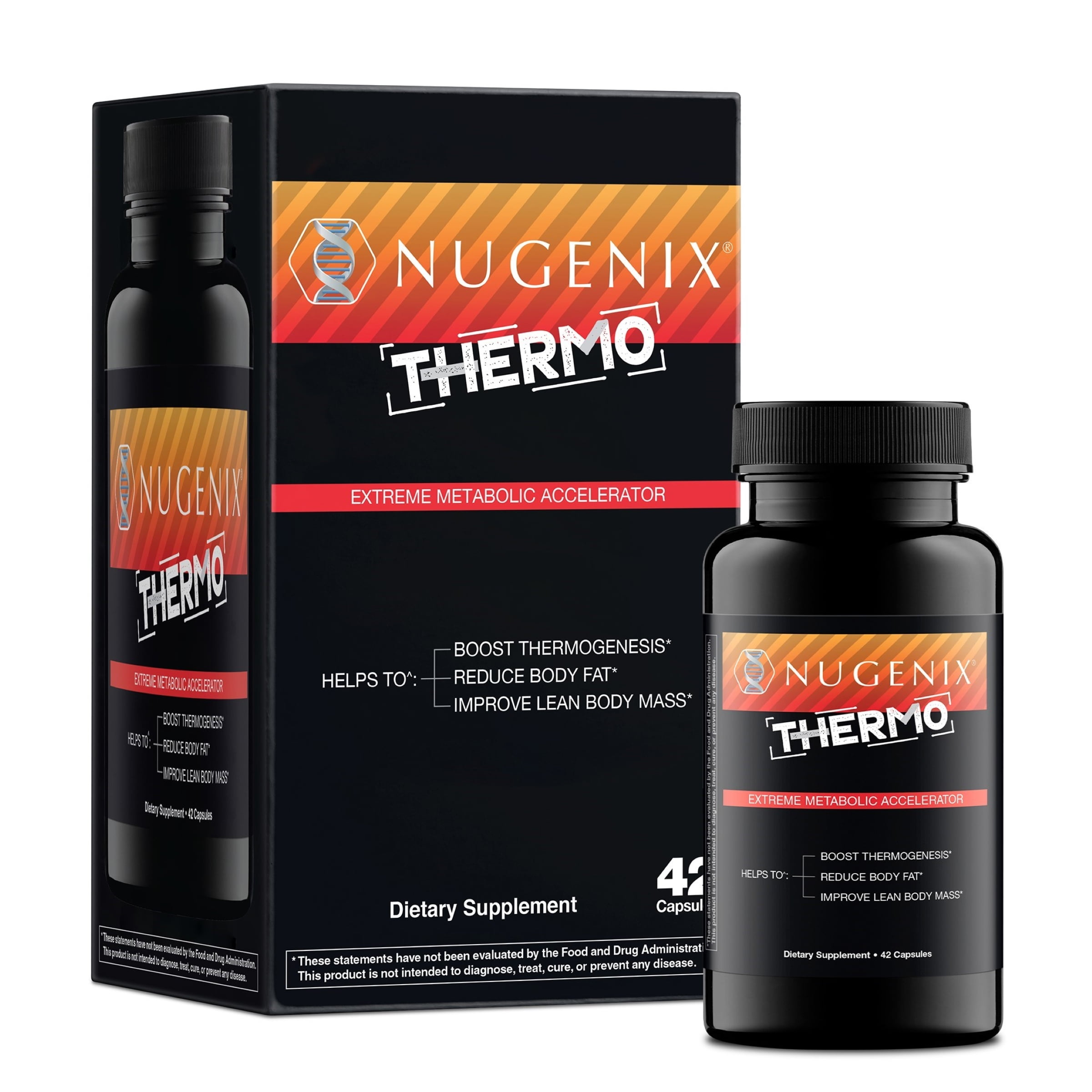Nugenix Thermo Men's Fat Burner Supplement, Extreme Metabolic Accelerator with Chromax, 42 Count