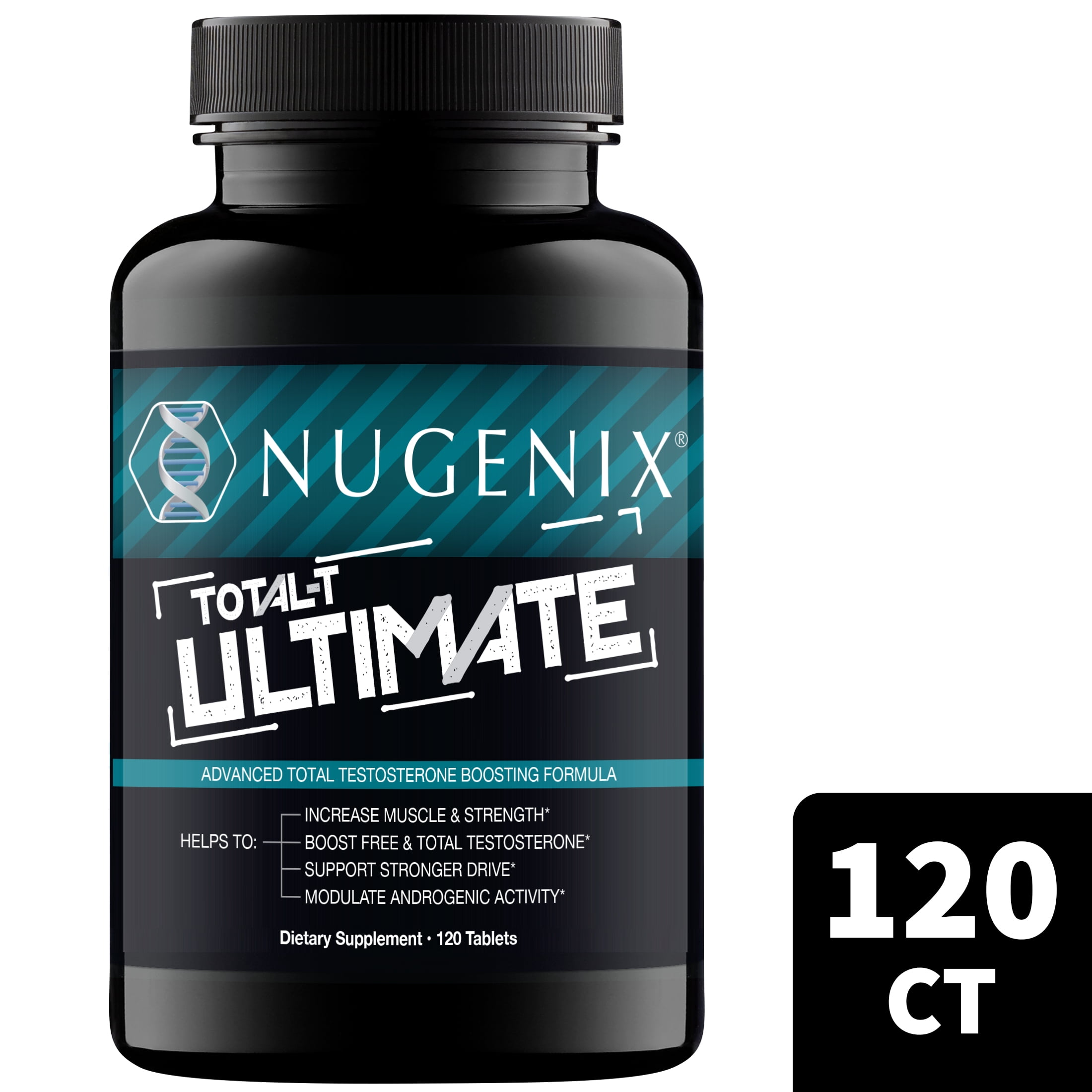 Nugenix Total-T Ultimate - Advanced Free and Total Testosterone Booster for Men - 120 Tablets