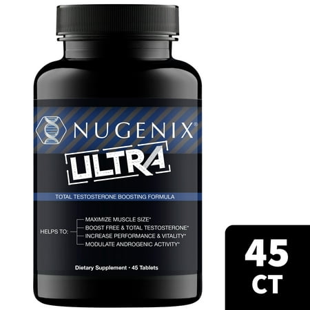 Nugenix Ultra Total and Free Testosterone Booster for Men, Dietary Supplement, 45 Count