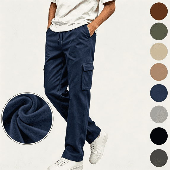 Nugftut Boys Cargo Pants Sizes 5-6 Multi‑Pocket Casual Fit Straight Leg Cargo Pants Elastic Waist Pants for Boys Daily Outdoor School Wear