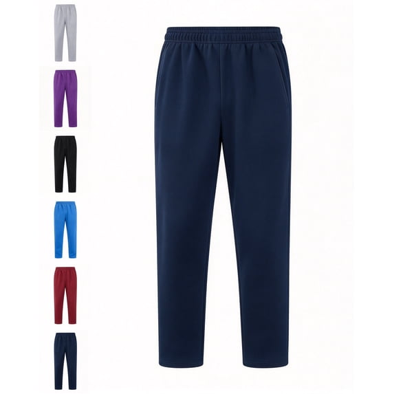 Nugftut Boys Pants Size 10-12 Elastic Waist Straight Leg Sweatpants with Pockets Fall Winter School Uniform Pants