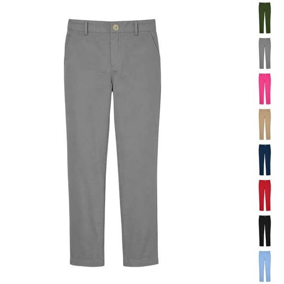 Nugftut Boys School Uniform Pants with Pockets Casual Straight Leg Trousers Size 11-12 Years