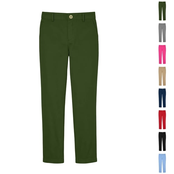Nugftut Boys School Uniform Pants with Pockets Casual Straight Leg Trousers Size 14-15 Years