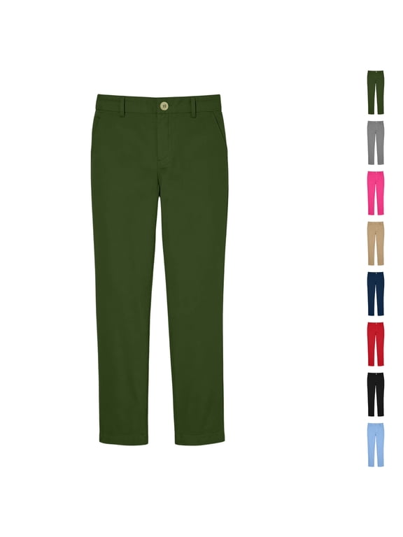 Boys School Uniform Pants with Pockets Casual Straight Leg Trousers Size 9-10 Years
