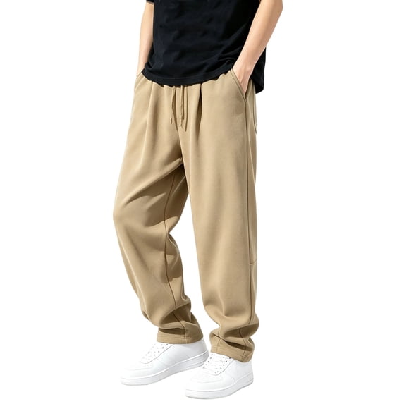 Nugftut Boys Sweatpants Sports Sweat Pants with Pockets Casual Sweatpants Open Bottom for Kids Clothes Size 14-15